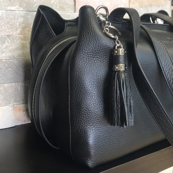 Celine Dion Large Mezzo Leather Satchel - Picture 3 of 9